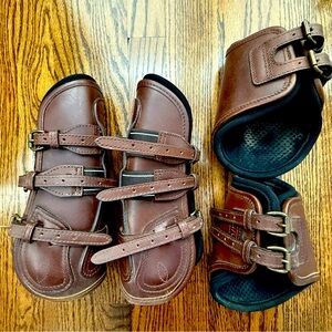 Majyk Equipe Leather Horse Boots, M/L
Set of 4, Brown, Removable liner